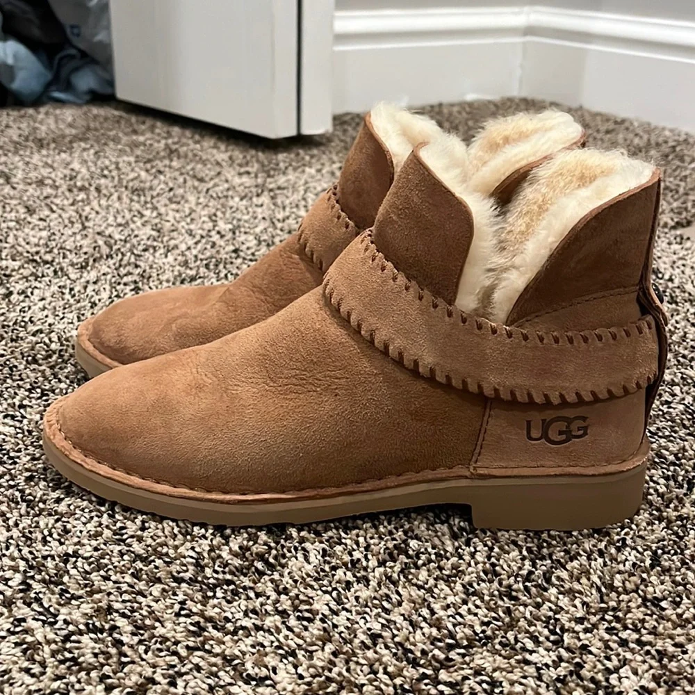 Worn once indoors Ugg Chestnut McKay Ankle Booties